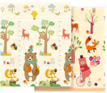 Rebel Covoras de joaca pentru bebelusi 180x150 cm pliabil, model animale Rebel (RBY-2201-3) Covor