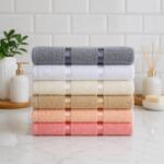 Kotonia Home Set 6 prosoape baie Kotonia Home, 50x90 cm, 100% bumbac, 420gmp, multicolor - 05 (004894) Prosop