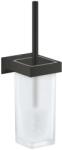 GROHE Selection Cube - Perie de toaletă cu suport, montare pe perete, sticlă mată/negru mat 408572430 (408572430)