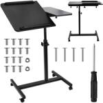 Maclean Laptopasztal kerekeken, állítható magassággal, Maclean mobil asztal/laptop állvány, fekete, állítható magasság 59-89cm, max. 30kg, MC-121 B (MC-121B)