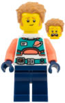 LEGO® Minifigurák Asztronauta férfi fehér űrruhában, korall színű karokkal edu034 (edu034)