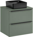 Comad Set dulap Comad Sombra Green SOMBRA GREEN 82-60-46-2S, lavoar Comad Slim UM-6276SLIM40BLACKDP, GREEN 89-60-46 M (SETSOGBGREEN60CMUNSLIMBL)