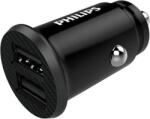 Philips autós töltő 2xusb-a 12w 12-24v