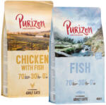 Purizon 2x400g Purizon száraz macskatáp vegyes próbacsomagban-Csirke & hal + hal