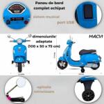  Elektromos rollerek Alista Home® gyerekeknek 3-8 éves korig, valósághű Vespa dizájn, 2 újratölthető 6V-os akkumulátorral, működő világítással, segédkerékkel, hangrendszerrel és tükrökkel, aká