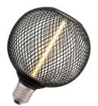 OSRAM Corp de iluminat LED decorativ Ledvance (Osram) 1906 DECOR LED STRAW FILAMENT GLOBE 125 12 BLACK DIM 3, 5 W 818 E27, 110 lm, 1800 K, IP20, 320°, negru, dimabil (4058075840249)