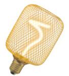 OSRAM Corp de iluminat LED decorativ Ledvance (Osram) 1906 DECOR LED SPIRAL FILAMENT SQUARE 100 18 GOLD DIM 3, 5 W 818 E27, 170 lm, 1800 K, IP20, 320°, auriu, dimabil (4058075840225)