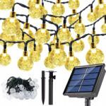  6M Naólámpás Izsak 40 Led Kerti gömbök, leszúrható lámpák, kerti dekoráció (SOLARNA GIRLANDA LAMPKI 40 LED ŁAŃCUCH KULKI)