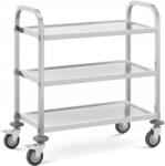 Royal Catering Felszolgáló pincérkocsi 3 polccal 69 x 34 cm 81 kg-ig (RCSW-111)