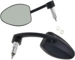 HIGHSIDER FERRARA 2 Evo fekete kormányvég tükör szett 2 db adapterrel 12-22 mm motorkerékpárhoz, robogóhoz, quadhoz, mopedhez, Vespa-hoz HIGHSIDER Kormányzás és kezelőszervek Visszapillantó tükrök Tuning tükrök