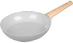 Magic home Tigaie ceramica cu maner lemn, rotunda, 26 cm, MagicHome Harmony (8010066)