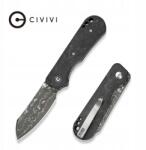 Civivi Knife Összecsukható kés Civivi Crabby Shredded Carbon Fiber, Damascus by Ken Onion Jr (C24055-DS1)