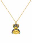 ElectraStore Colier Auriu Cu Pandantiv Teddy Bear Multicolor (C5111)