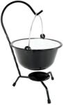 Perfect Home Set pentru servire ceaun, emailat, negru, 0.8 L, suport negru (489055) - edanco Ceaun