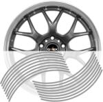  Set 16 inele autocolante pentru jante, argintiu lucios, 13-19 inch (DJNT-08)