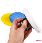 AMiO Set bureti detailing auto pentru curatare si polisare, 3 x 125 mm, cu maner (AM02904)