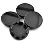  Set 4 capace centrale pentru jante aliaj 65 mm, negre, montaj rapid (T240925-6)