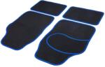  Set 4 covorase auto universale din mocheta, negre cu margine albastra (GPT001)