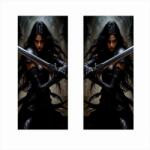  Set 2 stickere decorative pentru stalpi usi auto, print HD, 50 x 22 cm (SSU-15)