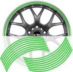  Set 16 inele autocolant pentru jante, verde lucios, 13-19 inch (DJNT-05)