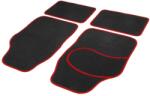  Set 4 covorase auto universale din mocheta, negre cu margine rosie (GPT002)