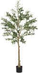 HOMCOM Plantă Artificială Măslin 150 cm cu 720 Frunze, 32 Măsline și Ghiveci | Aosom Romania (830-939V02GN)