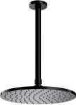 Omnires SlimLine cap de duș cu braț 25x25 cm rotund negru WSSET1BL (WSSET1BL)