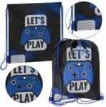 Starpak Let's Play Fekete cipőtartó táska, iskolatáska válltáska Pad 39x33 cm (527159)