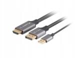 Lanberg Adapter kábel Lanberg Hdmi (M) -> Displayport (M) 1M 4K fekete (CA-HDDP-20CU-0010-BK)