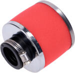 251928 Légszűrő Powerfilter hab 28mm 75mm piros króm Puch, Zündapp, Hercules számára 251928 Motoralkatrészek Üzemanyag- és szívórendszer Légszűrők Tuning és univerzális légszűrők