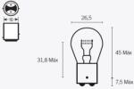 TECNIUM S25 Izzók 12V 21/5W - 10 darab TECNIUM Elektromos alkatrészek Világítás és fényjelzés Izzók Egyéb foglalatú járműizzók