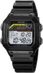 Skmei Ceas Digital Negru Barbatesc SKMEI 2307 , LED, Bratara Otel, Stil Sport Casual, Waterproof 5 ATM, Square Design Ceas