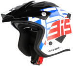 ACERBIS Aria Alb/albastru/roșu Cască Moto Jet ECE 22.06 1200gr cu Sunvisor 26602.034 (26602.034)
