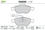 VALEO set placute frana, frana disc VALEO 598880 (598880)