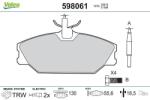 VALEO set placute frana, frana disc VALEO 598061 (598061)