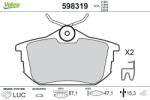 VALEO set placute frana, frana disc VALEO 598319 (598319)