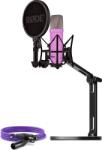 RØDE NT1 Signature + XLR cable + desktop studio arm purple