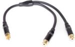  Cablu adaptor audio Master Audio RCA100, RCA tată la 2 RCA mamă, 30 cm
