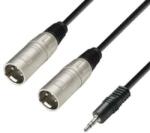  Cablu audio Y Adam Hall 3 STAR YWMM 0300, Jack 3, 5 mm stereo-2 XLR tată, 3 m