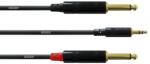  Cablu audio Cordial CFY 6 WPP, Jack 3, 5 mm la 2 x Jack 6, 35 mm, 6 m