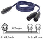  Cablu Y DAP Audio FL39150, XLR mamă la 2 x XLR tată, 1, 5 m