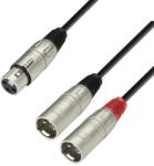 Adam Hall Cablu audio Y XLR 6 m Adam Hall 3 STAR YFMM 0600, XLR mamă la 2 XLR tată (60437)