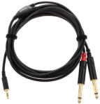  Cablu Y Cordial CFY 3 WPP, 2x Jack 6, 3 mm mono la Jack 3, 5 mm stereo, 3 m