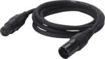  Cablu DMX DAP FL086, 6 m, XLR 5 pini, tată-mamă, negru