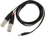  Cablu audio Y Dreitec, Jack 3, 5 mm stereo la 2x XLR tată, 3 m