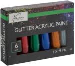 Nassau Fine Art Tempera cu sclipici, Nassau Fine Art, 6 culori, 75 ml/culoare (8720257134397)