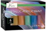 Nassau Fine Art Set culori metalice acrilice Nassau Fine Art 6 culori x 75 ml (8720257134595)
