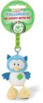 NICI Breloc Eule Talisminis NICI 37391, 7 cm, Albastru cu Patru Frunze de Trifoi (72571846)