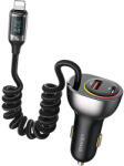 USAMS Автомобилно зарядно USAMS C37 60W с кабел Lightning 30W PD+QC Fast Cha (Usa001291)
