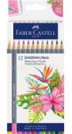 Faber-Castell Színes ceruza készlet, akvarell hatszögletű GOLDFABER AQUA Trópusi virágok Faber-Castell 12klf. szín (FC114610) (FC114610)
